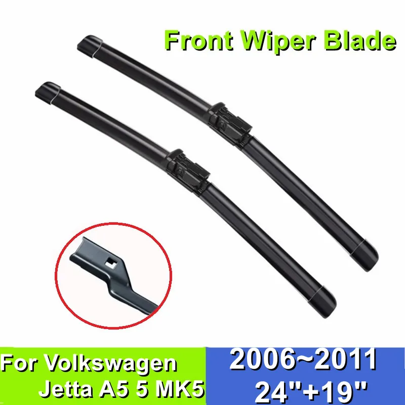 

Front Wiper Blade For Volkswagen VW Jetta A5 5 MK5 24"+19" Car Windshield Windscreen 2006 2007 2008 2009 2010 2011