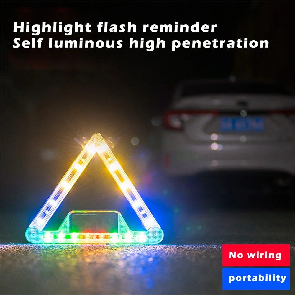 

Solar Powered Car Emergency Light Foldable Rotatable LED Warning Signal Light USB Rechargeable Multi-Mode Car Tail Light 5V