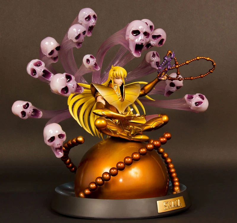 High quality 1/6 Scale Saint Seiya Myth Cloth Virgo Shaka Full Body Resin Statue Dark Gold Knights of the Zodiac Action Figure