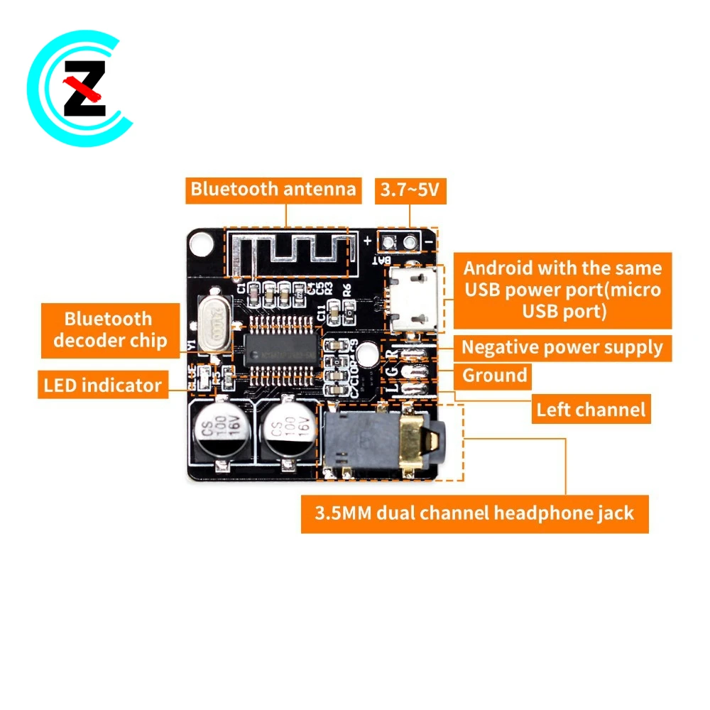 VHM-314 V2.0 MP3 Bluetooth аудиоприемник плата декодирования 5.0 неразрушающий автомобильный