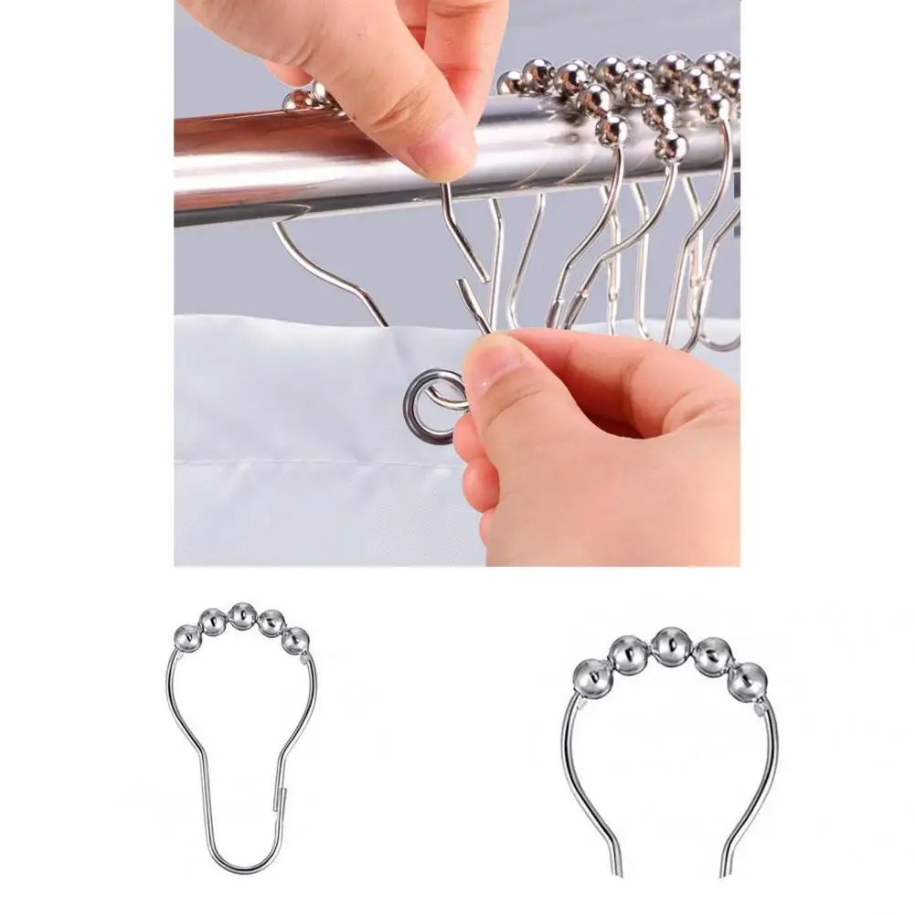 

Waterproof Moisture-proof Decorative Polish Shower Curtain Hook for Bathtub