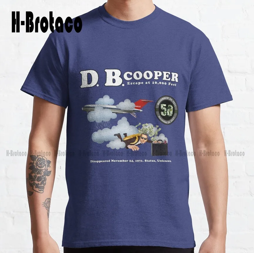 

Db Cooper Classic T-Shirt Black Shirt Custom Aldult Teen Unisex Digital Printing Tee Shirts Xs-5Xl Custom Gift Make Your Design