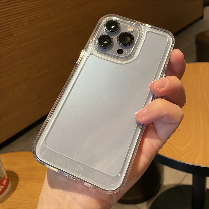 

2022 Trend Cover Hard Bumper Acrylic Clear Case For iPhone 11 12 13 Pro Max Mini X Xs Max Xr 6S 7 8 Plus SE 2 3 Crystal Transpa