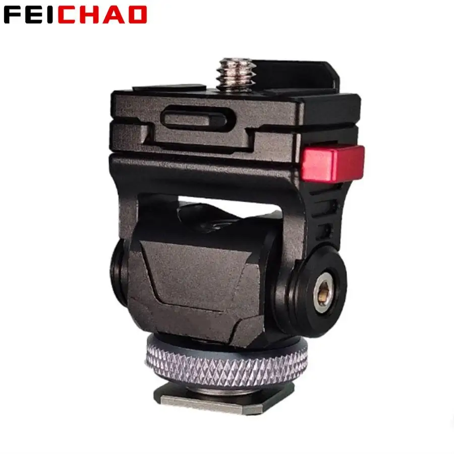 

Быстросъемное крепление для монитора, регулируемый угол камеры, Горячий Холодный башмак, кронштейн для монитора 1/4 дюйма, скользящая пласти...