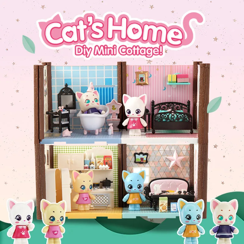 

DIY Dollhouse Miniature Doll House Furniture Kit Toys for Children Birthday