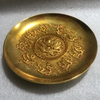 antique gilt kowloon pattern decorative plate home exquisite collection souvenirs