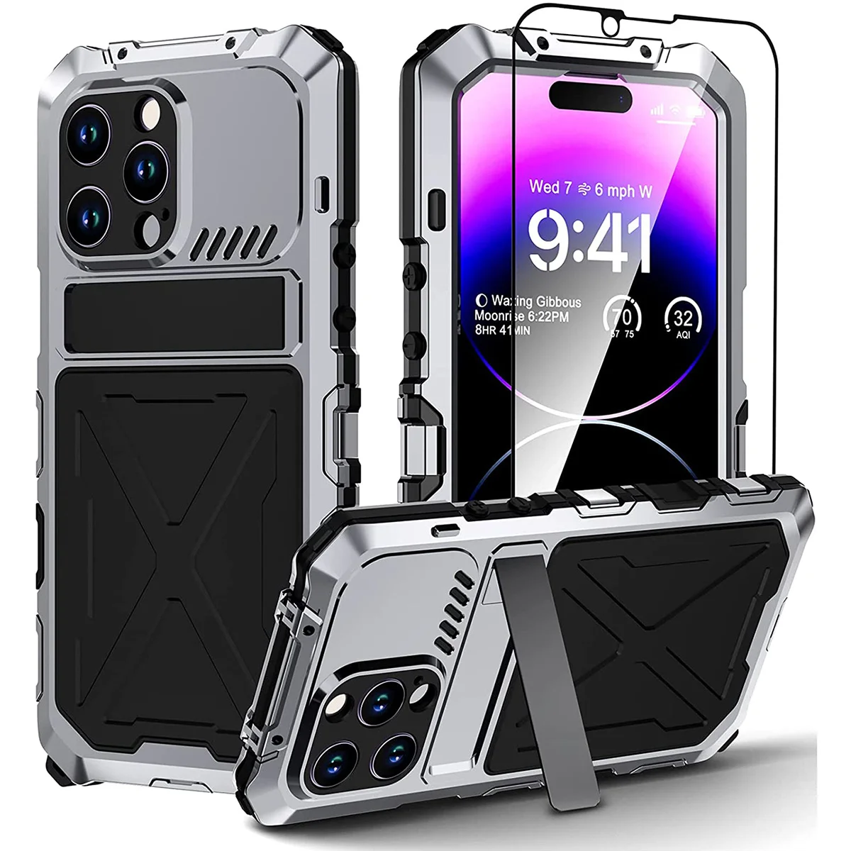 

Чехол для телефона IPhone 14 Pro Max,[10 футов, защита военного класса] с защитной пленкой 9H, чехол для телефона IPhone 14 Pro Max