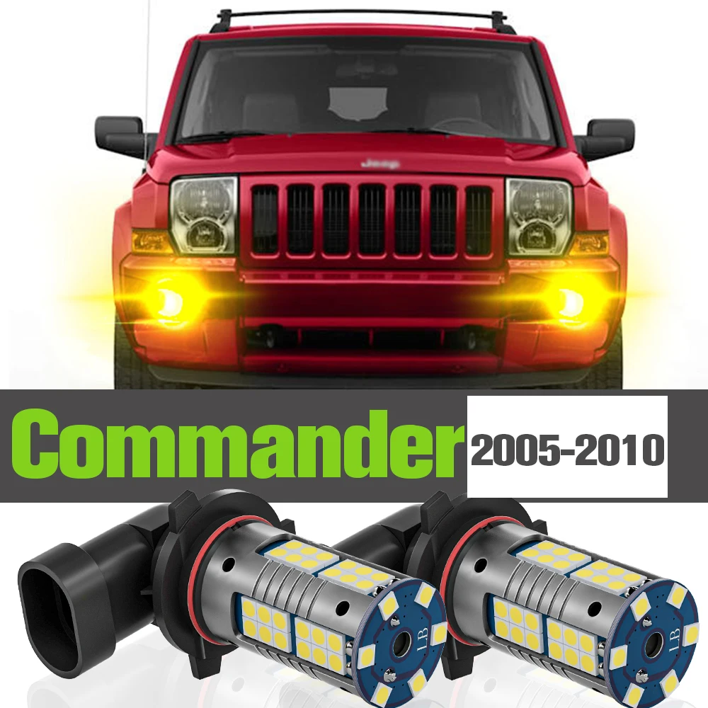

2x LED Fog Light Accessories Lamp For Jeep Commander XK XH 2005 2006 2007 2008 2009 2010