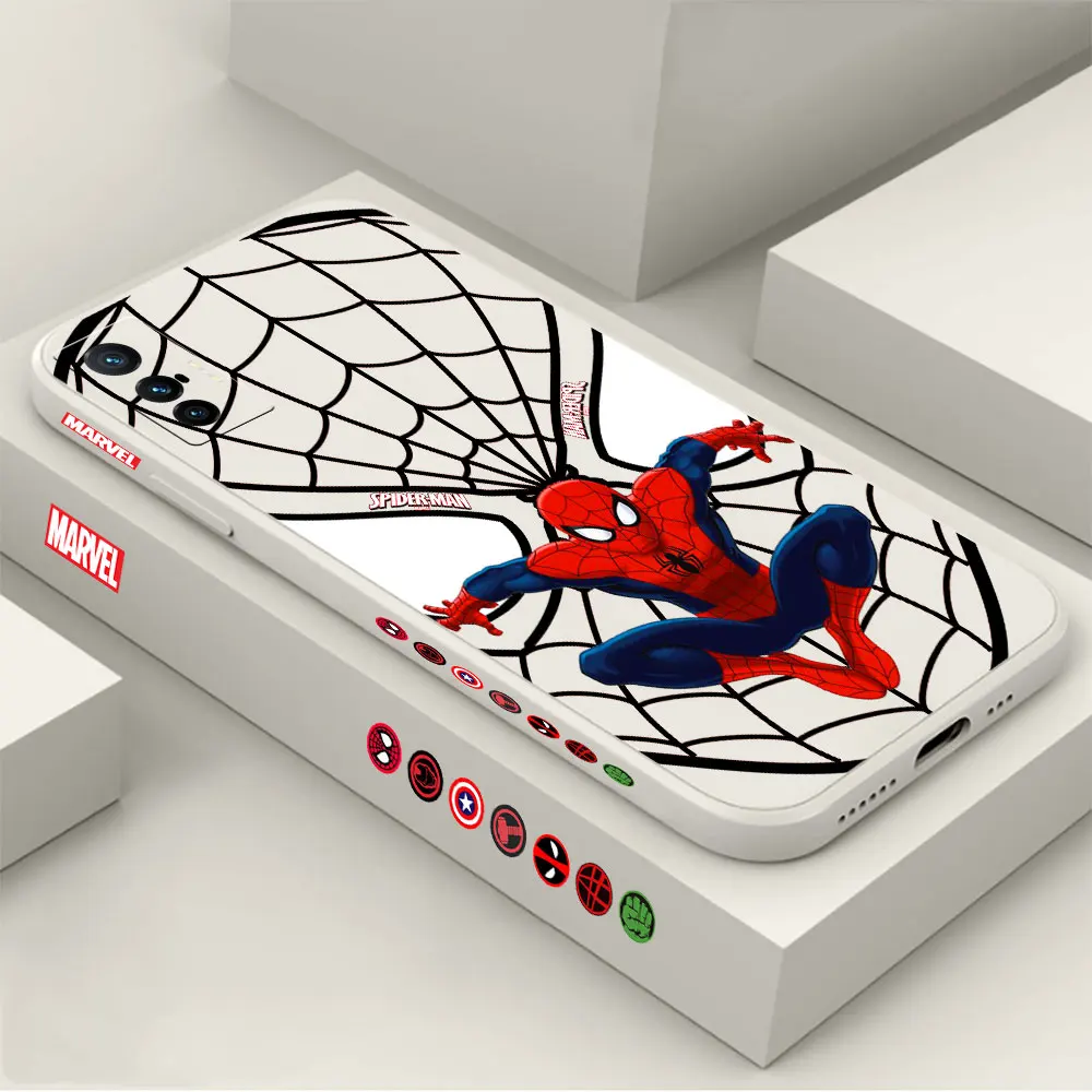 

Marvel line Spider Man Logo Phone Case For VIVO X90 X80 X70 X60 X50 X30 X27 X23 X21S X21I X70T X60T X51 X21IA Pro Plus 5G Cover