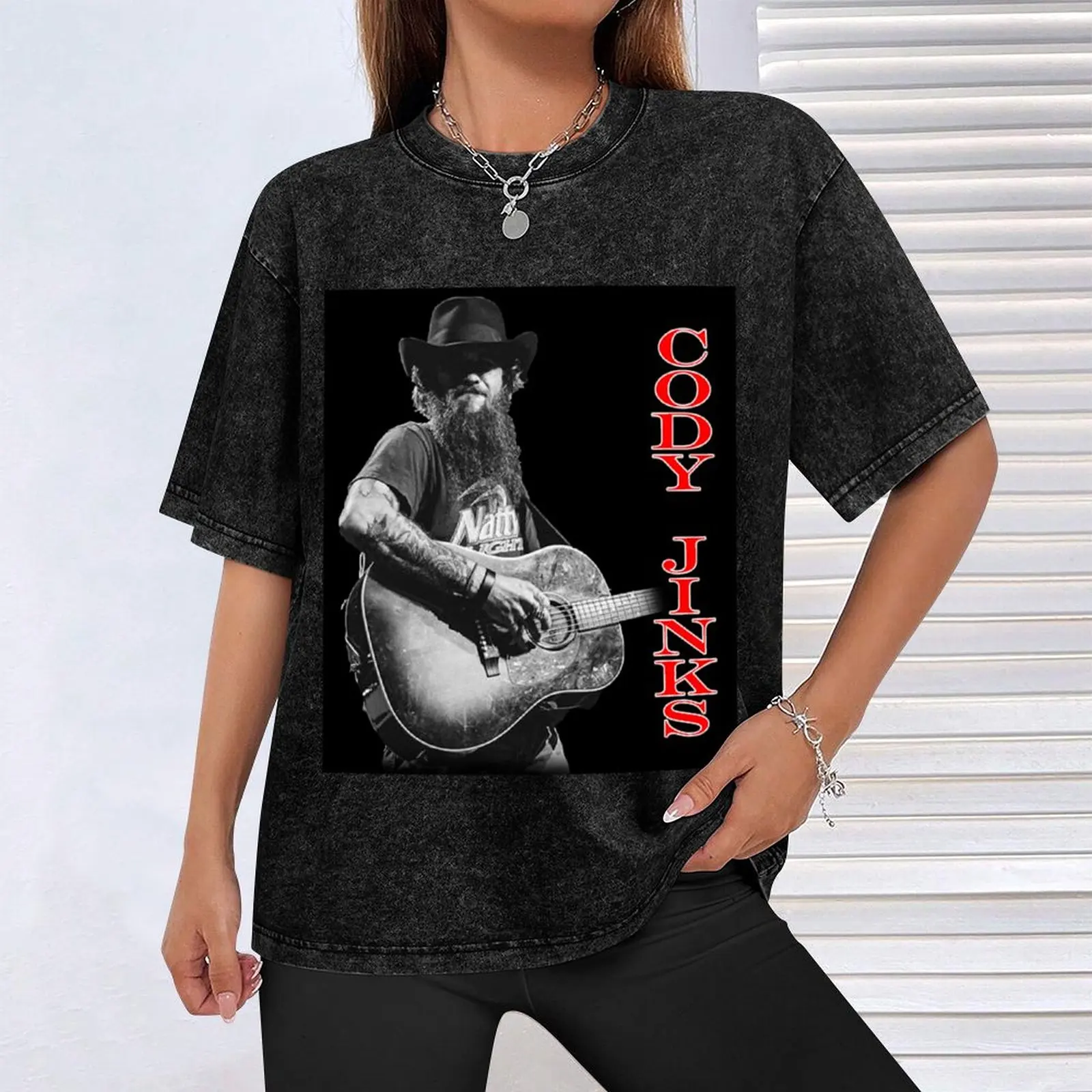 Фото Футболка Cody Jinks Music Tour Band, базовая однотонная футболка на все сезоны №4