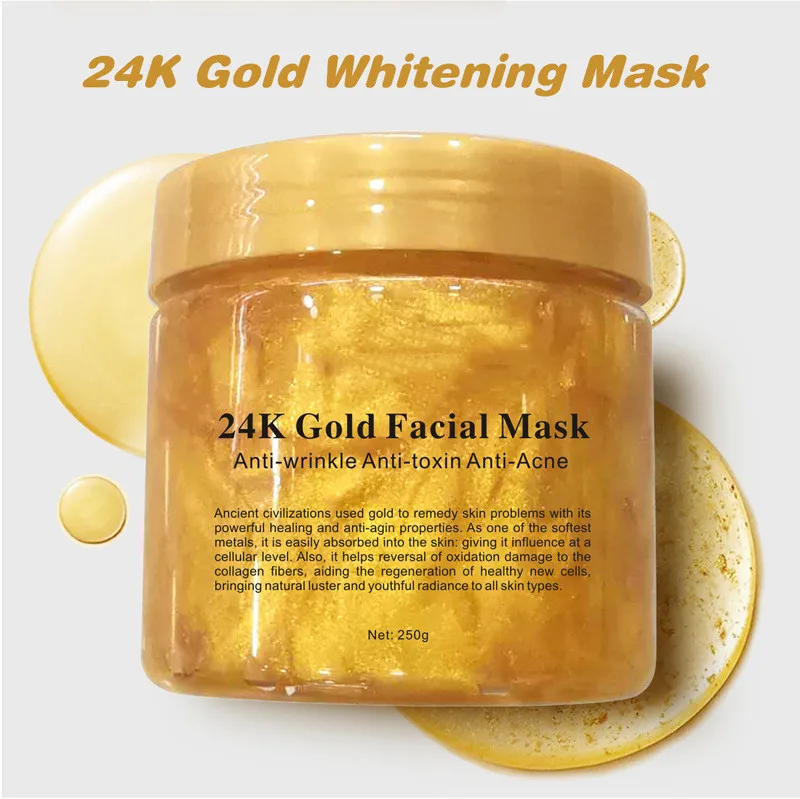 

24k Золотая маска для лица против акне лечение морщин лечение и отбеливание увлажняющий крем для лица женский уход за кожей