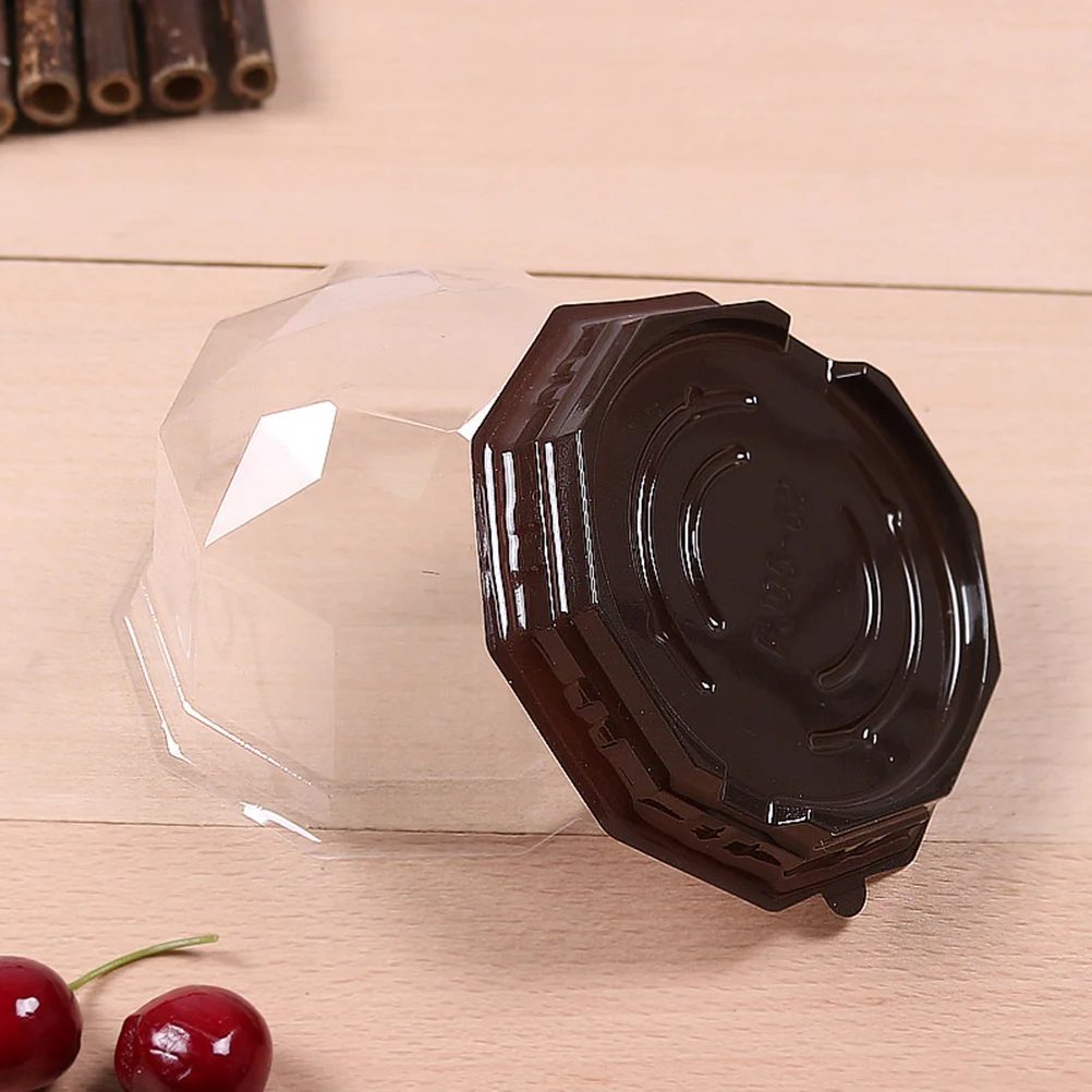 

50 PCS Gift Containers Mousse Packaging Holder Clear Container Clear Muffin Box Cake Container Clear Round Cake Box Small Cheese