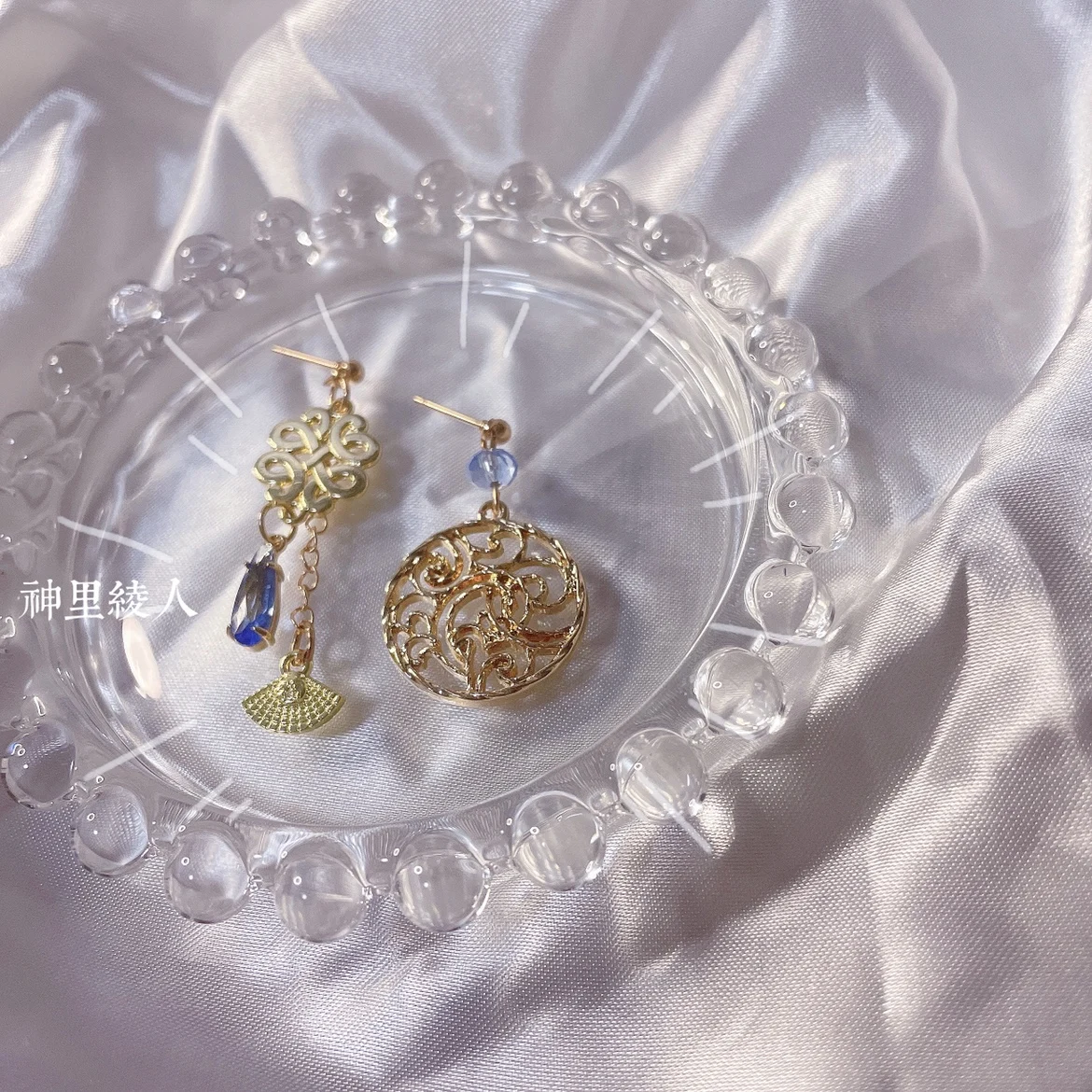 

Серьги-клипсы Kamisato Ayato из аниме «Genshin Impact», классические украшения для косплея для студентов, аксессуары для косплея