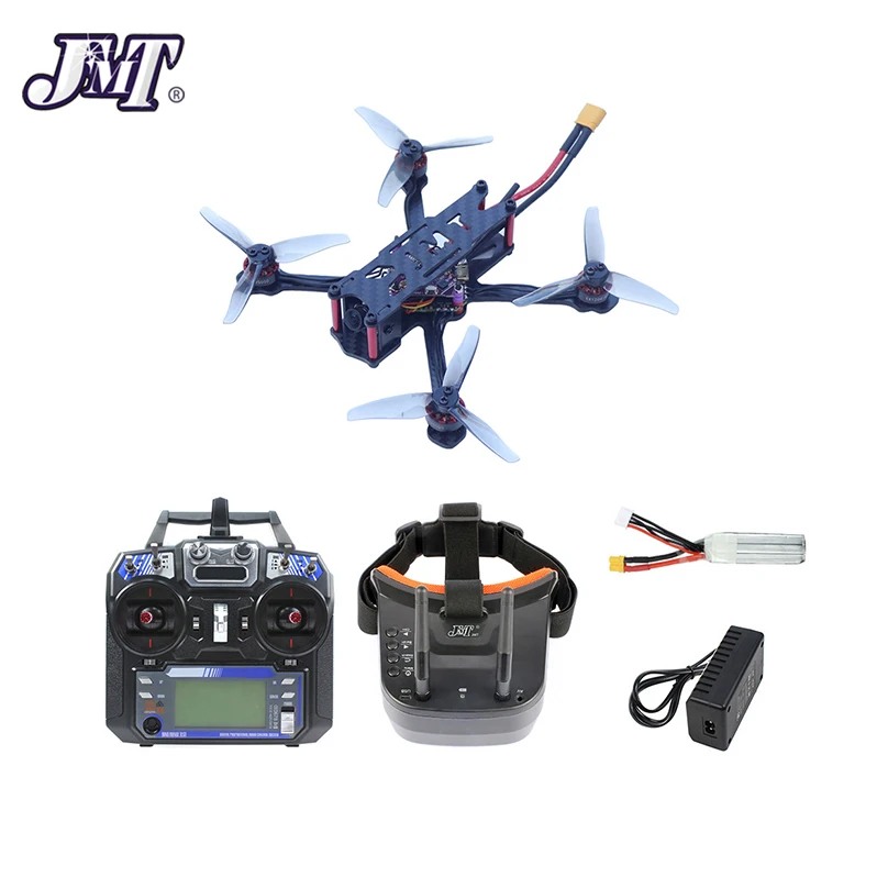 JMT 140mm Wheelbase Frame Kit for F4 F7 Flight Controller CineWhoop DIY RC Quadcopter W Flysky FS-i6 Radio Control Transmitter