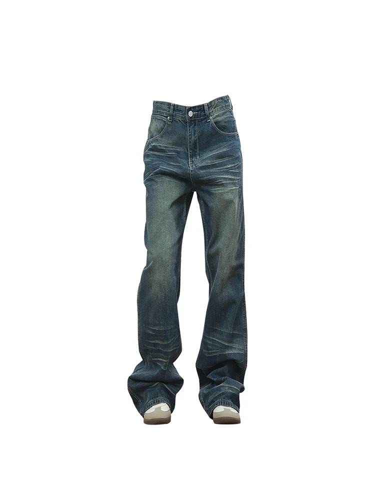 

Женские винтажные джинсы с высокой талией, голубые мешковатые джинсовые брюки, уличная одежда в Корейском стиле Y2k, ковбойские брюки с широкими штанинами в стиле ретро, одежда 2023