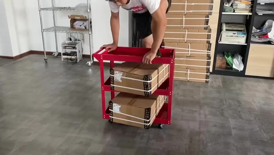 

Mechanic Utility Cart Storage Trolley With Shelves Tool trolley cart