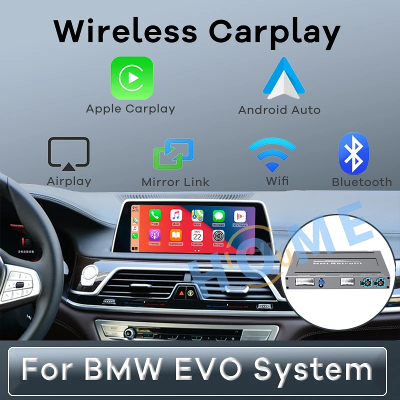 

Wireless Carplay Android auto interface box For BMW EVO ID5 ID6 System 2017-2019 MuItimedia Mirror Link