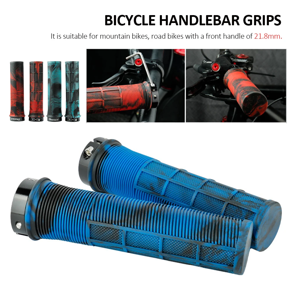 

Bike Handlebar TPR Anti-Skid Grips Mountain Road Bicycle Handle End Grips With Lock Ring Cycling Parts