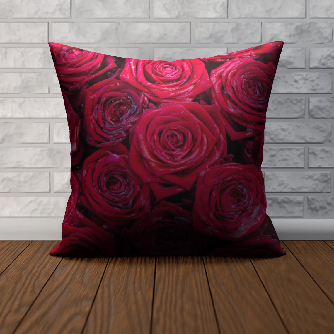 

Floral Throw Pillow Covers Rose Decorative Red Pillow Cover Flower Cushion Case Home Decor Double-Sided Printing Pillowcase