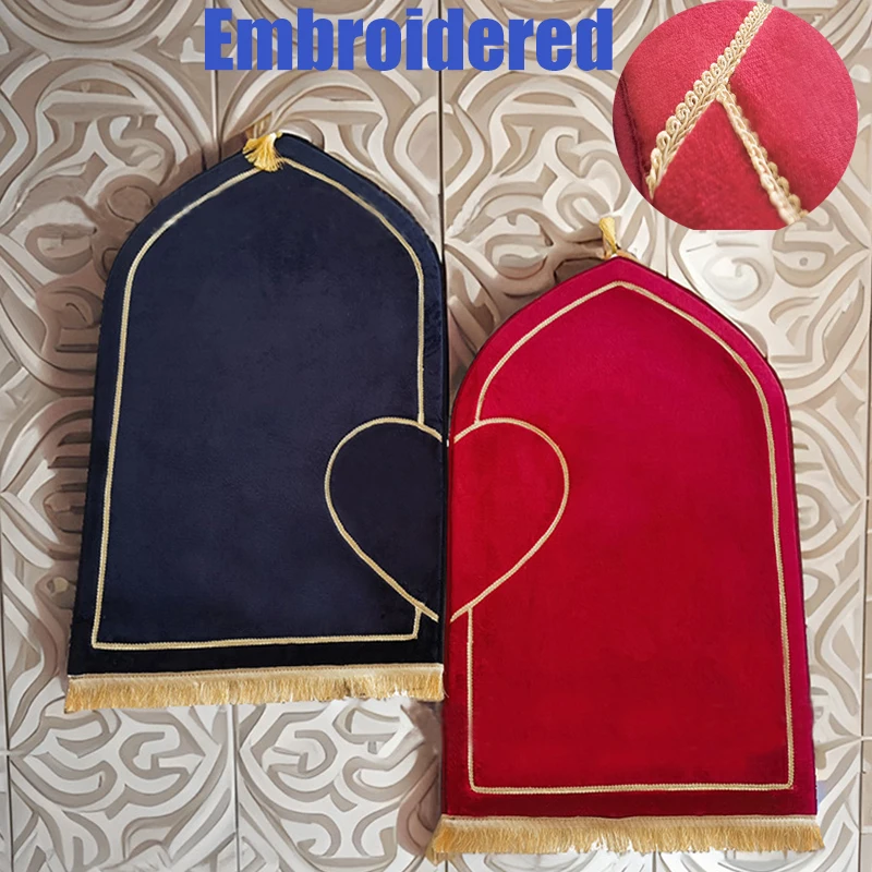 2 шт. вышитые молитвенные коврики для пар толстый пенопластовый исламский