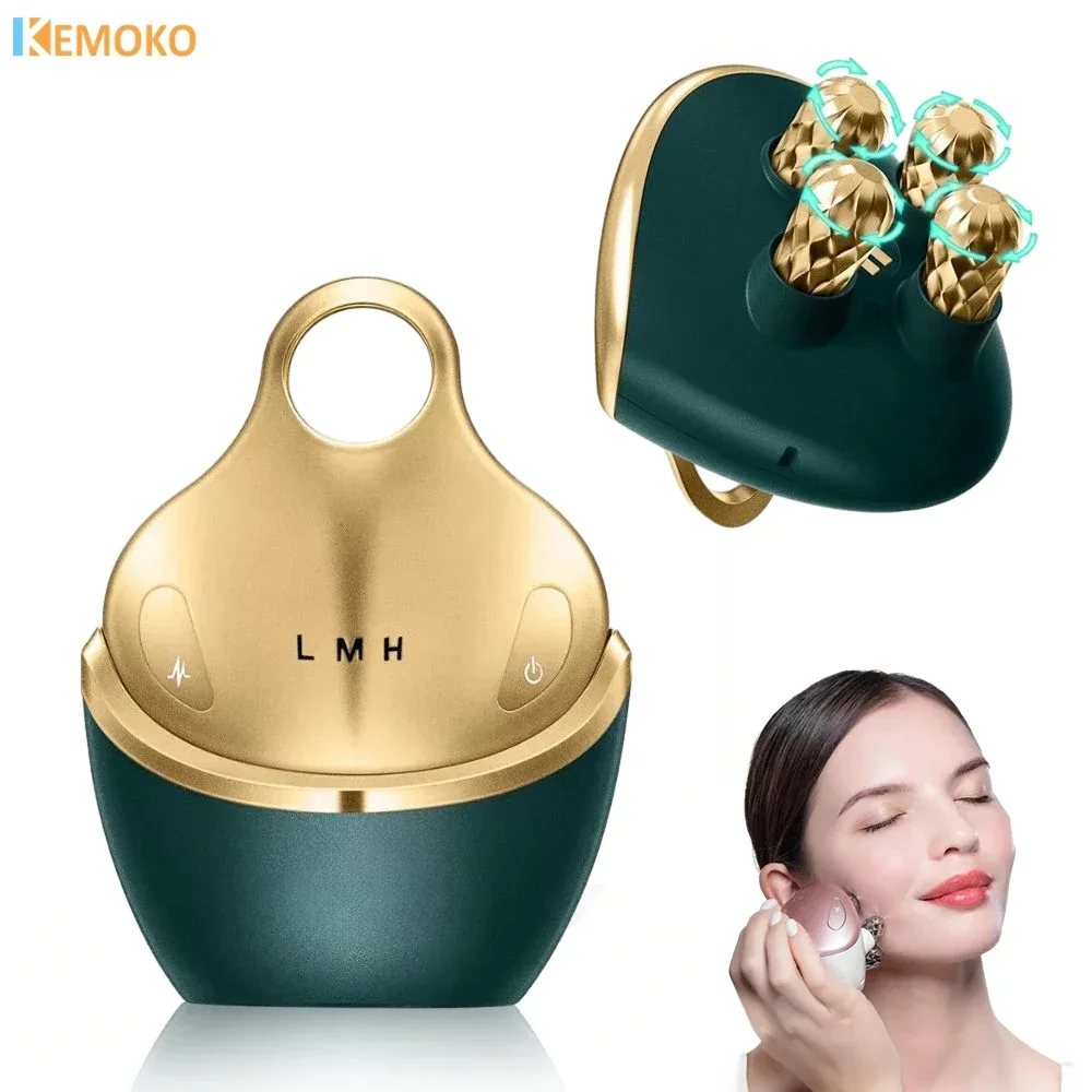 Массажер для лица с EMS USB 4D 5 в 1 массажная головка домашнее устройство