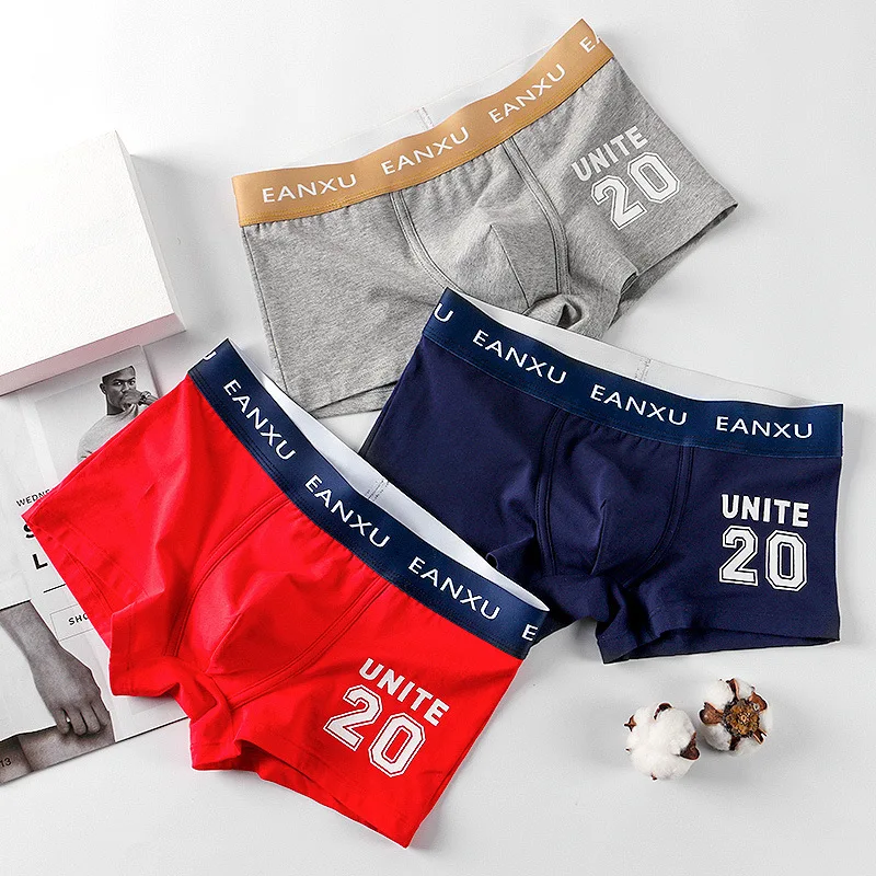 Men's Panties Comforable Underwear Man Soft Cotton Men's Boxers Breathable Unpanters Man Solid Color Beirfs Set Free Shipping