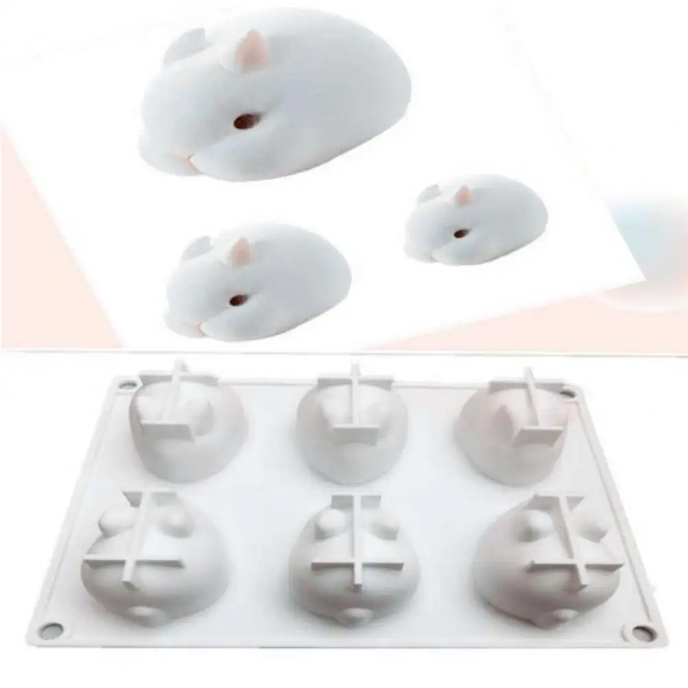 

Silicone Mold Wear-resistant Non-stick Silicone Rabbit Shape Cake Mold for Baking Baking Mold Bakeware Kitchen Dining