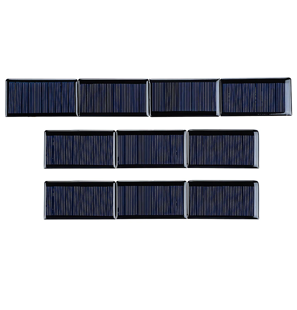 

10Pcs 5V 65mA Solar Panels Polycrystalline 68x37mm Mini Sunpower Solar Cells DIY Photovoltaic Panel for Battery Charger