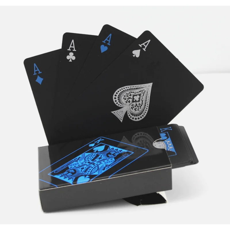 

ПВХ матовая Водонепроницаемая искусственная игра, волшебный солитер, Золотая игральная карта, покерная игра, колода, Подарочная коллекция