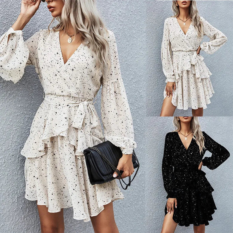 

New Fairy Polka Dot Irregular Dress