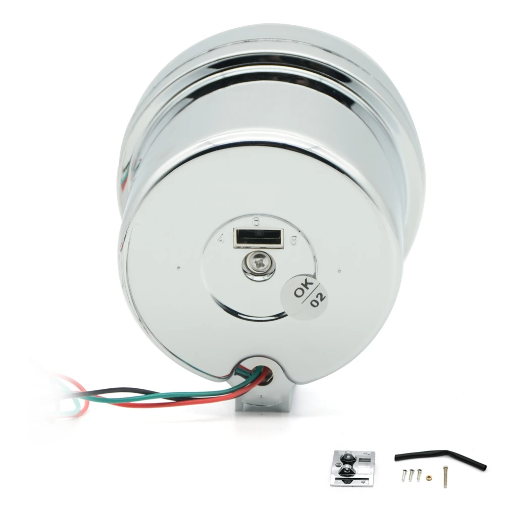 Тахометр 3 75 дюйма 95 мм 7 цветов светодиодный дисплей хромированный чехол с черной