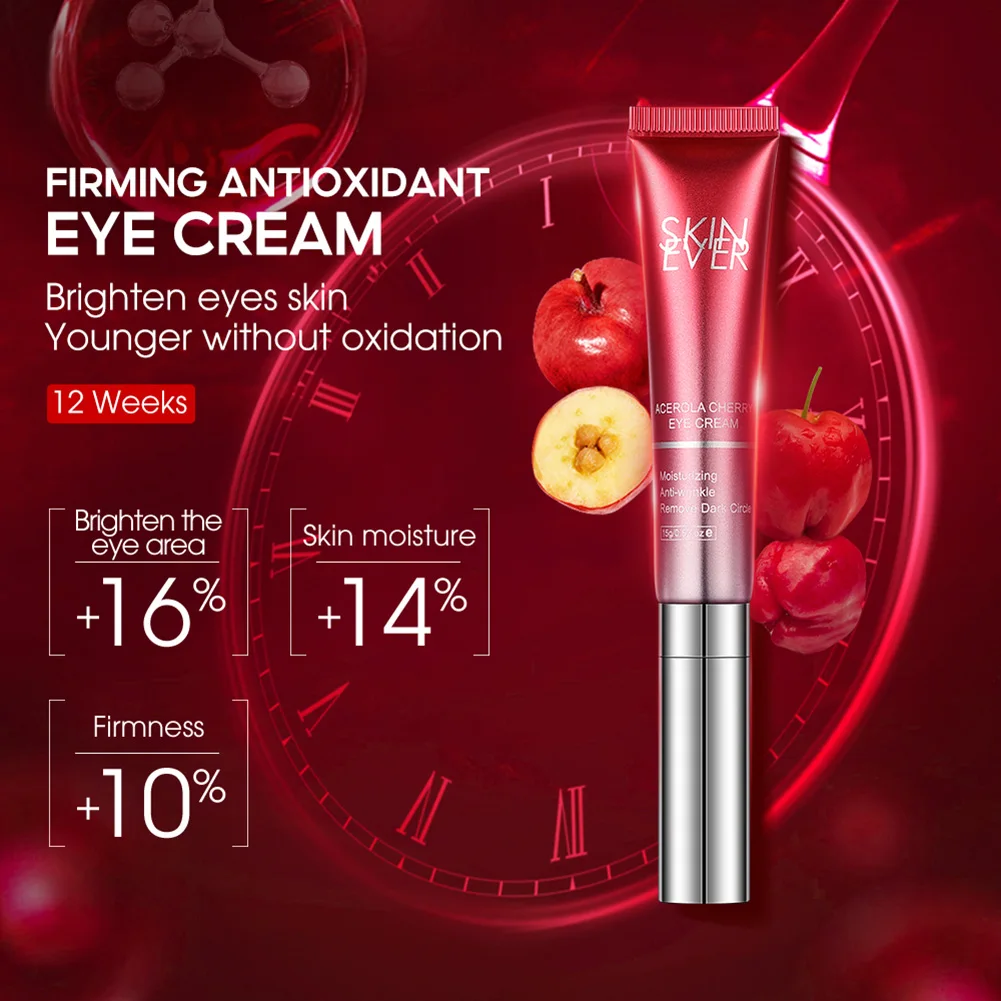 

15g Acerola Cherry Eye Cream Remove Dark Circles Fine Lines Puffiness Anti-Aging Eye Moisturizing Cream Firming Eye Care Cream