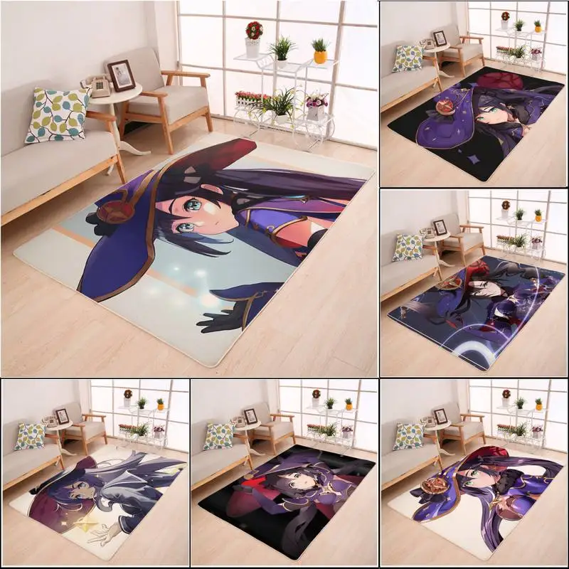 

Genshin Impact Mona Kitchen Mat Bedroom Living Room Carpet Entrance Doormat Home Hallway Floor Mat Bathroom Anti-Slip Rug