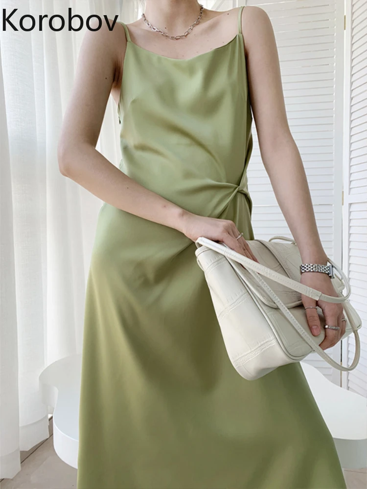 Элегантные атласные платья Korobov для женщин дизайнерское чувственное