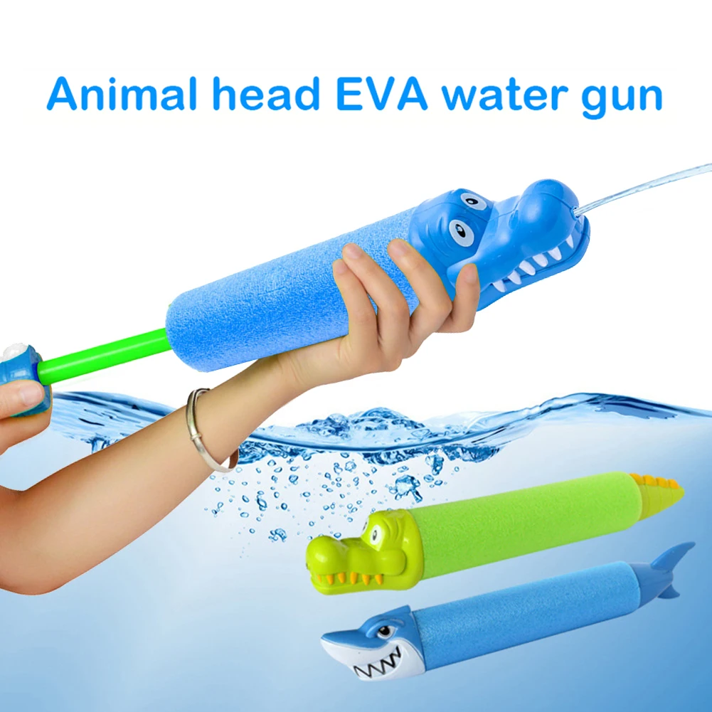 

33cm Summer Water Gun Toys Pistol Blaster Shooter Outdoor Swimming Pools Cartoon Shark Crocodile Squirter Toys For Children