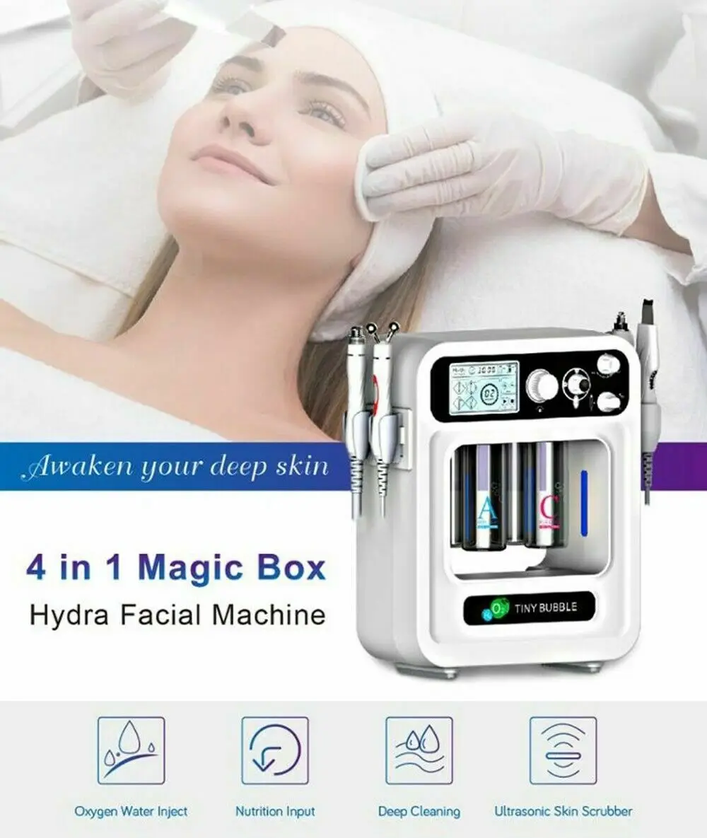 

New Arrival! 4 In 1 H2-O2 Water Oxygen Jet Peel Hydra Beauty Skin Cleansing Hydra Dermabrasion Facial Machine Water Aqua Peeling