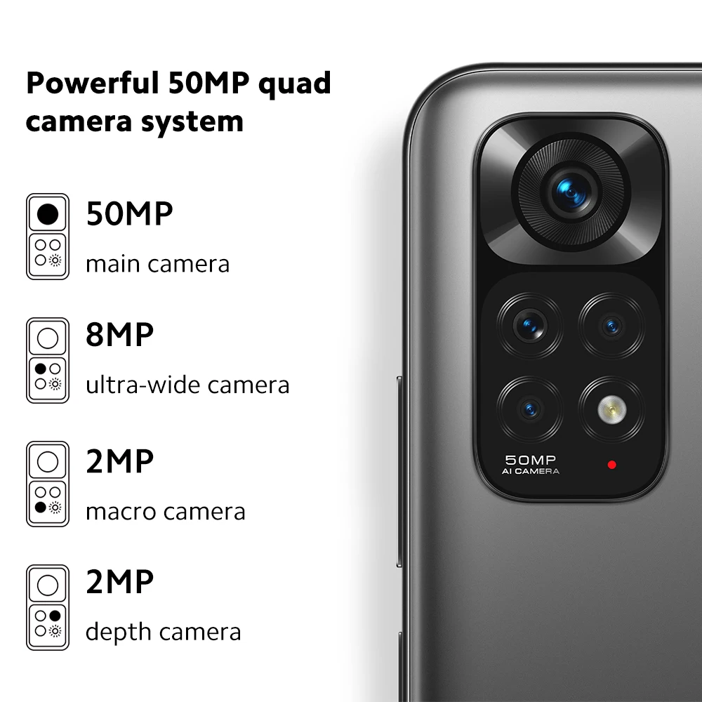 Смартфон Xiaomi Redmi Note 11 NFC Snapdragon 680 восемь ядер 33 Вт часы быстрой зарядки 50 МП четыре