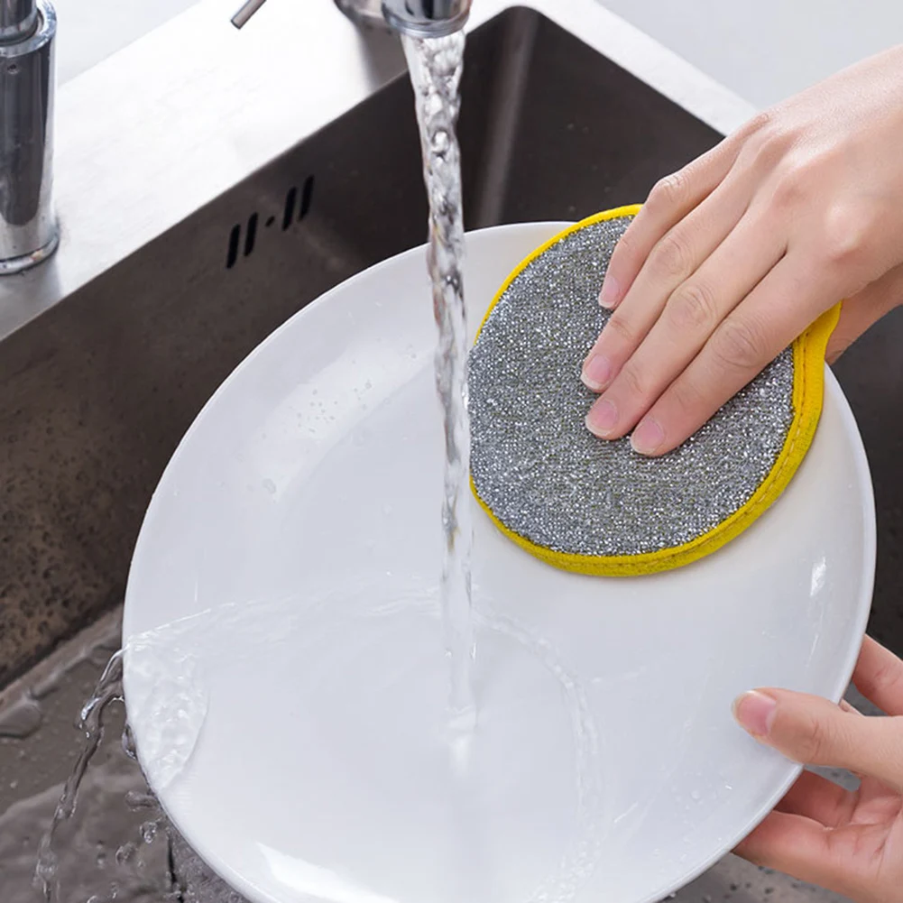 

10/5PCS Double Side Dishwashing Sponge Dish Washing Brush Pan Pot Dish Wash Sponges Household Cleaning Reusable Kitchen Tools