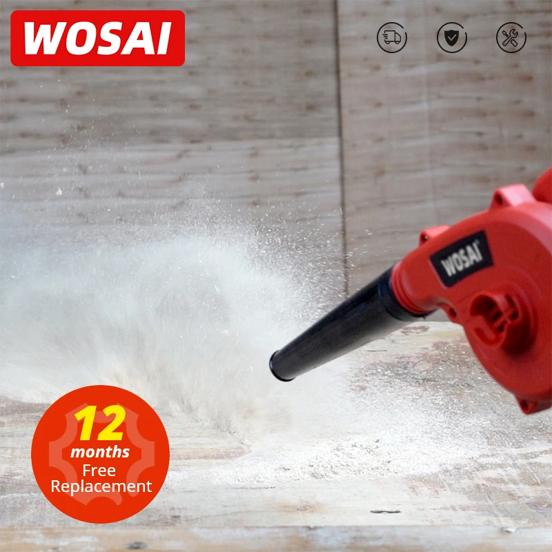 WOSAI 20V Garden Electric Blower Cordless Leaf Blower for Dust Blowing Dust Computer Collector Hair Dryer Power Tool