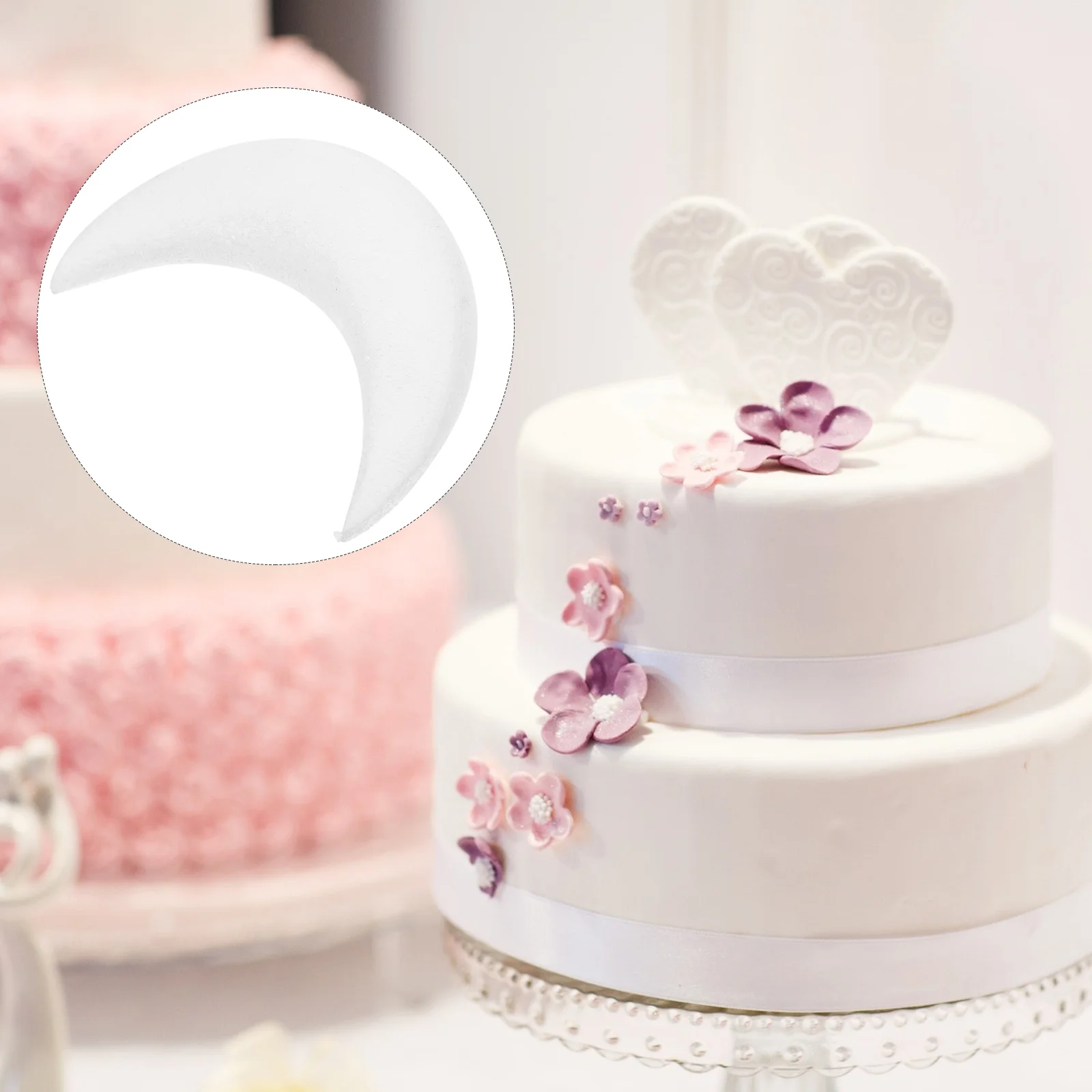 Луна торт эмбрион компактная поддельная модель пенопластовая форма DIY пенопласт