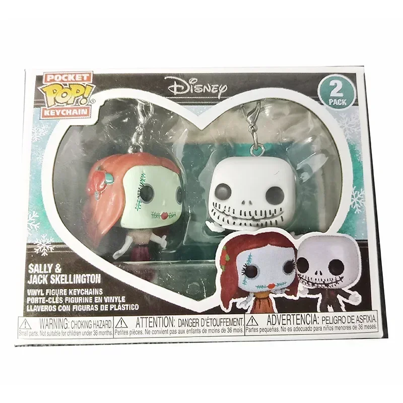Фото НОВАЯ виниловая фигурка Funko POP DISNEY «Кошмар перед Рождеством» Sally & Jack, карманный поп-брелок, коллекция моделей игрушек №3