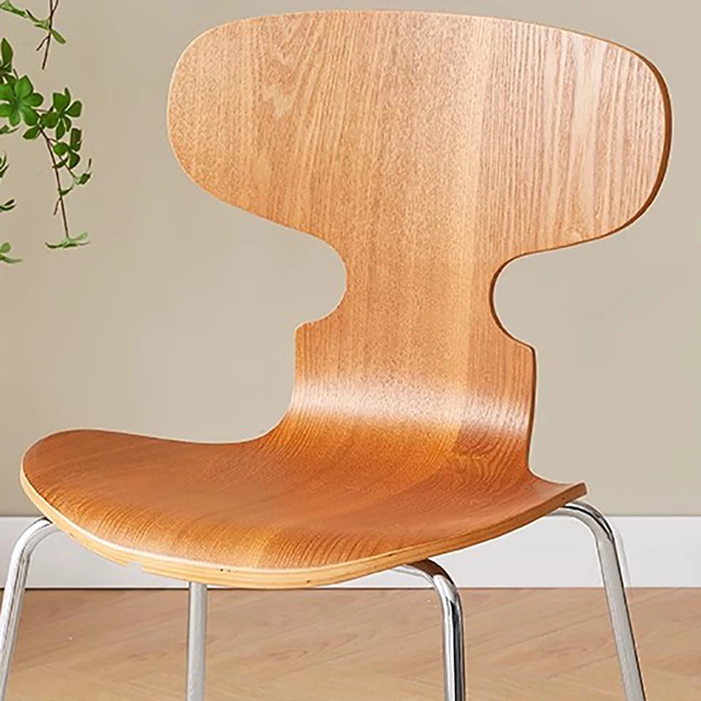 Набор из 4 мягких обеденных стульев японского дерева современные скандинавские