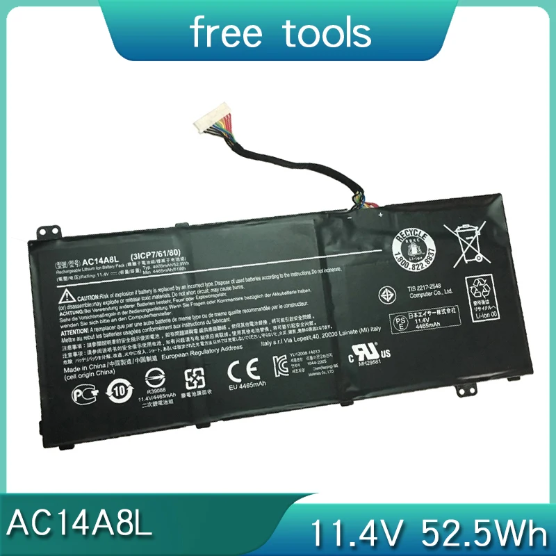 Новый аккумулятор для ноутбука AC14A8L 11 4 в 571 Втч Acer V15 Nitro MS2391
