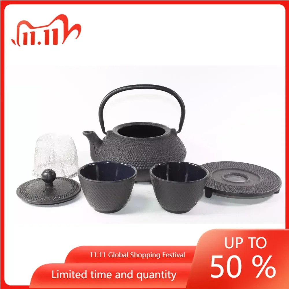 

24 унции, черный маленький хобби-гвоздь, японский чугунный заварочный чайник Tetsubin, чайный набор Mates для Yerba Mate, чашка для кофе Macha Chasen