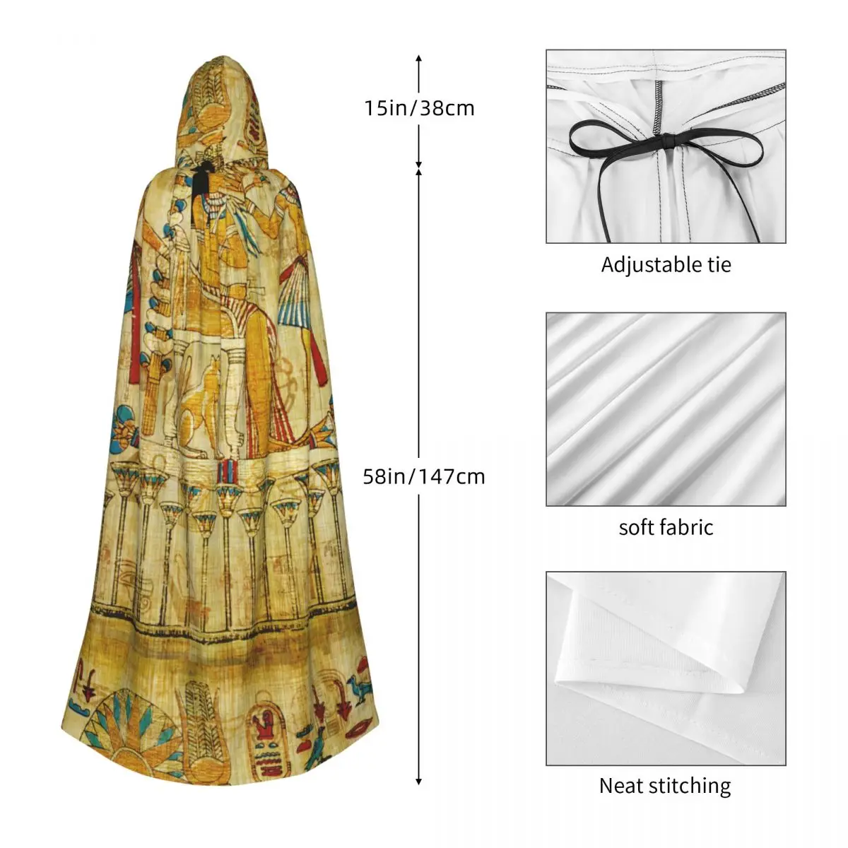 Египетские боги и богини унисекс ведьма рандомная накидка с капюшоном для
