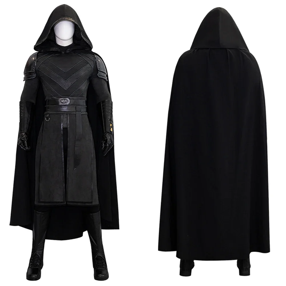 Baylan Skoll Costume SW Movie Ahsoka Jedi Black Outfit Full Set Halloween Cosplay Uniform Cloak Fantasy Outfits Hand Made