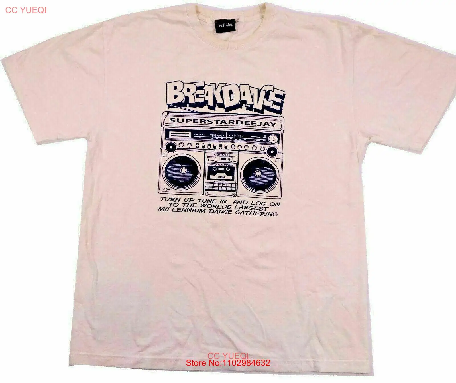 TECHNICS проигрыватель танцев Винтажная Футболка BOOMBOX хип-хоп официальная большая