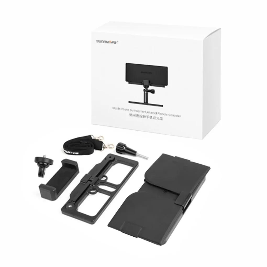 

2-in-1 Drone Remote Controller Phone Holder Controller Phone Mount Bracket with Sunshade Replacement for Mavic