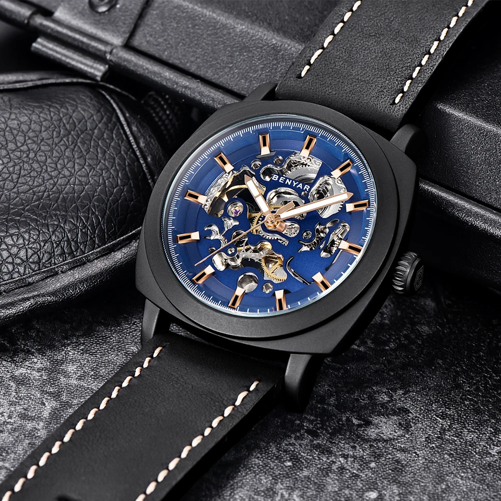 Часы мужские автоматические с турбийоном водонепроницаемые до 30 м |