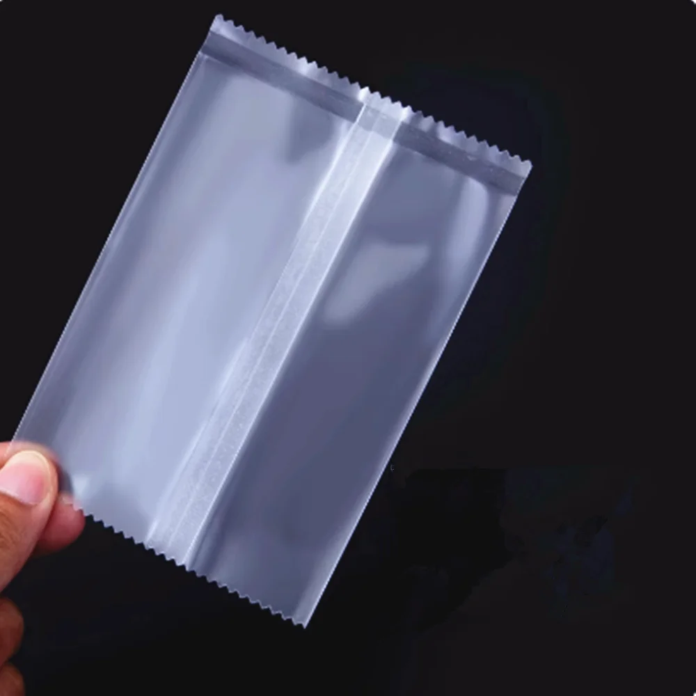 100 шт. прозрачные пластиковые пакеты со средней герметизацией матовая отделка -